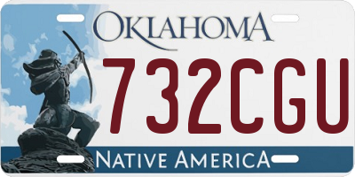 OK license plate 732CGU