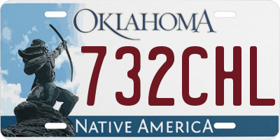 OK license plate 732CHL
