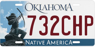 OK license plate 732CHP