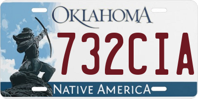 OK license plate 732CIA