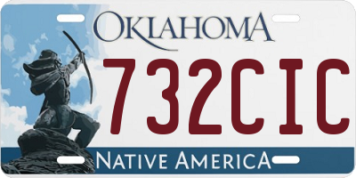 OK license plate 732CIC
