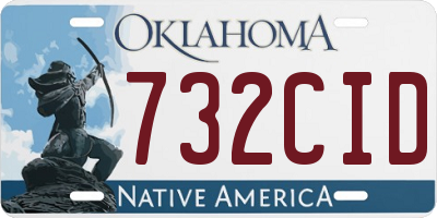 OK license plate 732CID