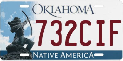 OK license plate 732CIF