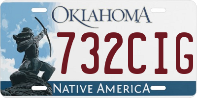 OK license plate 732CIG
