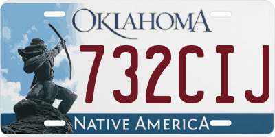 OK license plate 732CIJ