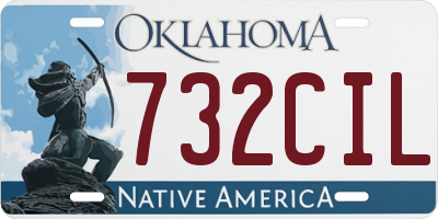 OK license plate 732CIL