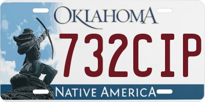OK license plate 732CIP