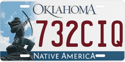 OK license plate 732CIQ