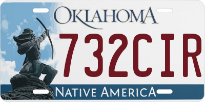 OK license plate 732CIR