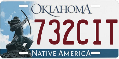 OK license plate 732CIT
