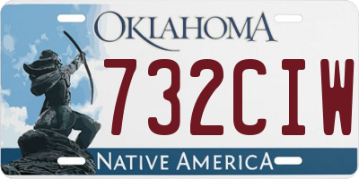 OK license plate 732CIW