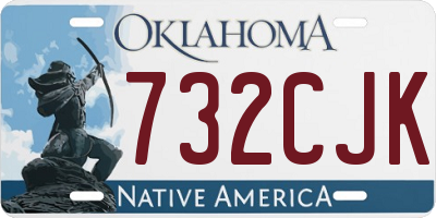 OK license plate 732CJK