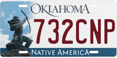 OK license plate 732CNP