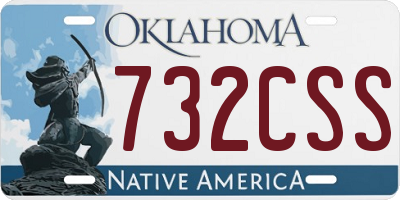 OK license plate 732CSS
