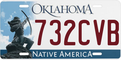 OK license plate 732CVB