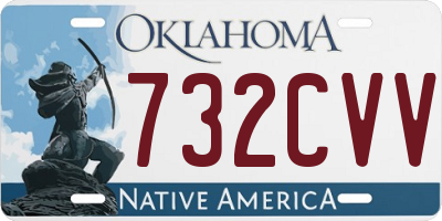 OK license plate 732CVV