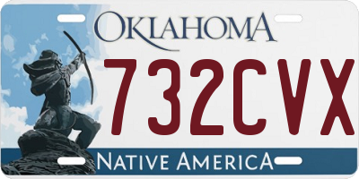 OK license plate 732CVX