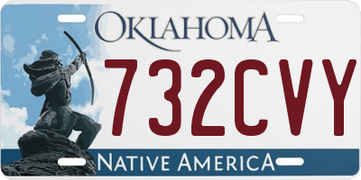 OK license plate 732CVY