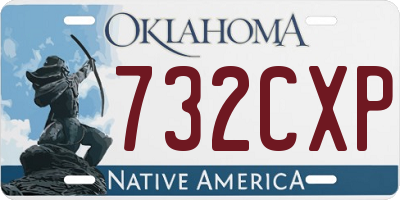 OK license plate 732CXP