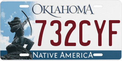 OK license plate 732CYF