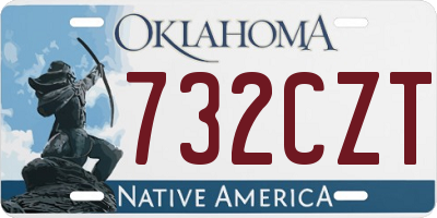 OK license plate 732CZT