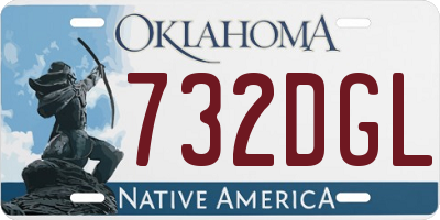 OK license plate 732DGL