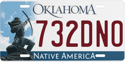 OK license plate 732DNO