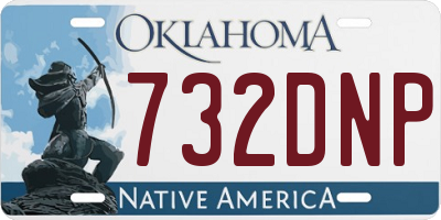 OK license plate 732DNP