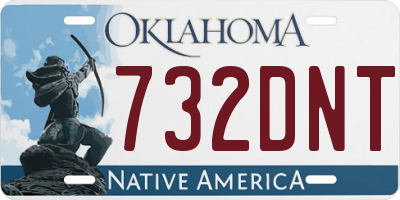 OK license plate 732DNT