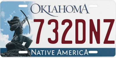 OK license plate 732DNZ