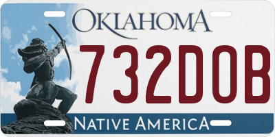 OK license plate 732DOB