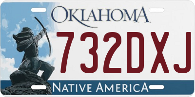 OK license plate 732DXJ