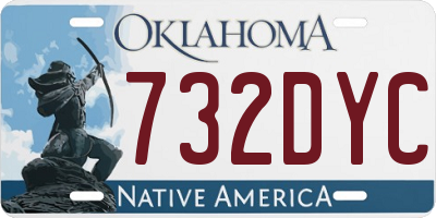 OK license plate 732DYC