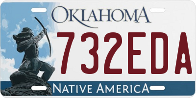 OK license plate 732EDA