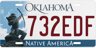 OK license plate 732EDF