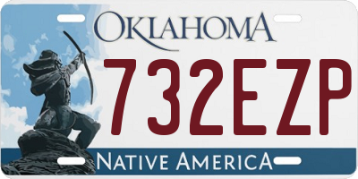 OK license plate 732EZP