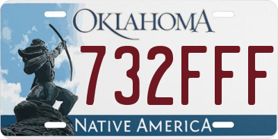 OK license plate 732FFF