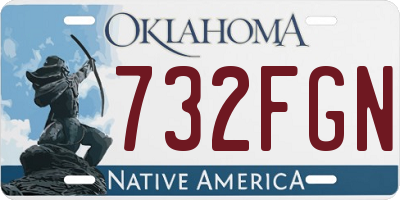 OK license plate 732FGN