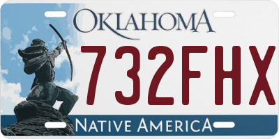 OK license plate 732FHX