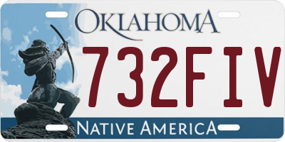 OK license plate 732FIV