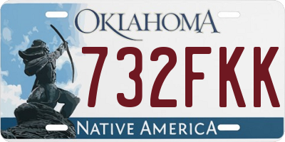 OK license plate 732FKK