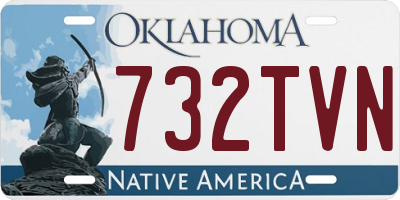 OK license plate 732TVN