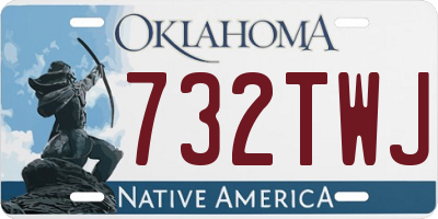 OK license plate 732TWJ