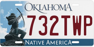 OK license plate 732TWP