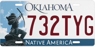 OK license plate 732TYG