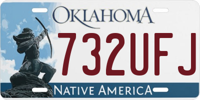 OK license plate 732UFJ
