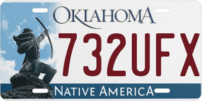 OK license plate 732UFX
