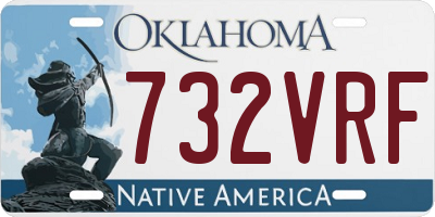 OK license plate 732VRF