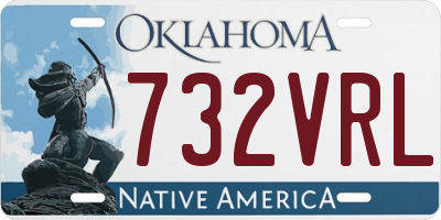 OK license plate 732VRL