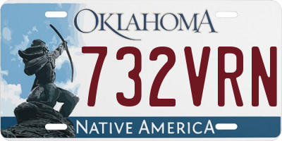 OK license plate 732VRN